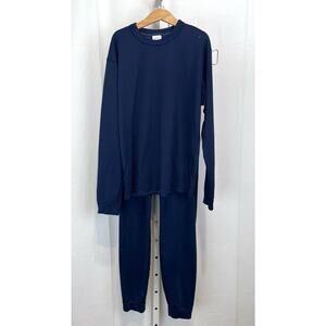 PATAGONIA Capilene Base Layer Set Long Sleeve Top Bottoms Blue Adult S Kids 14